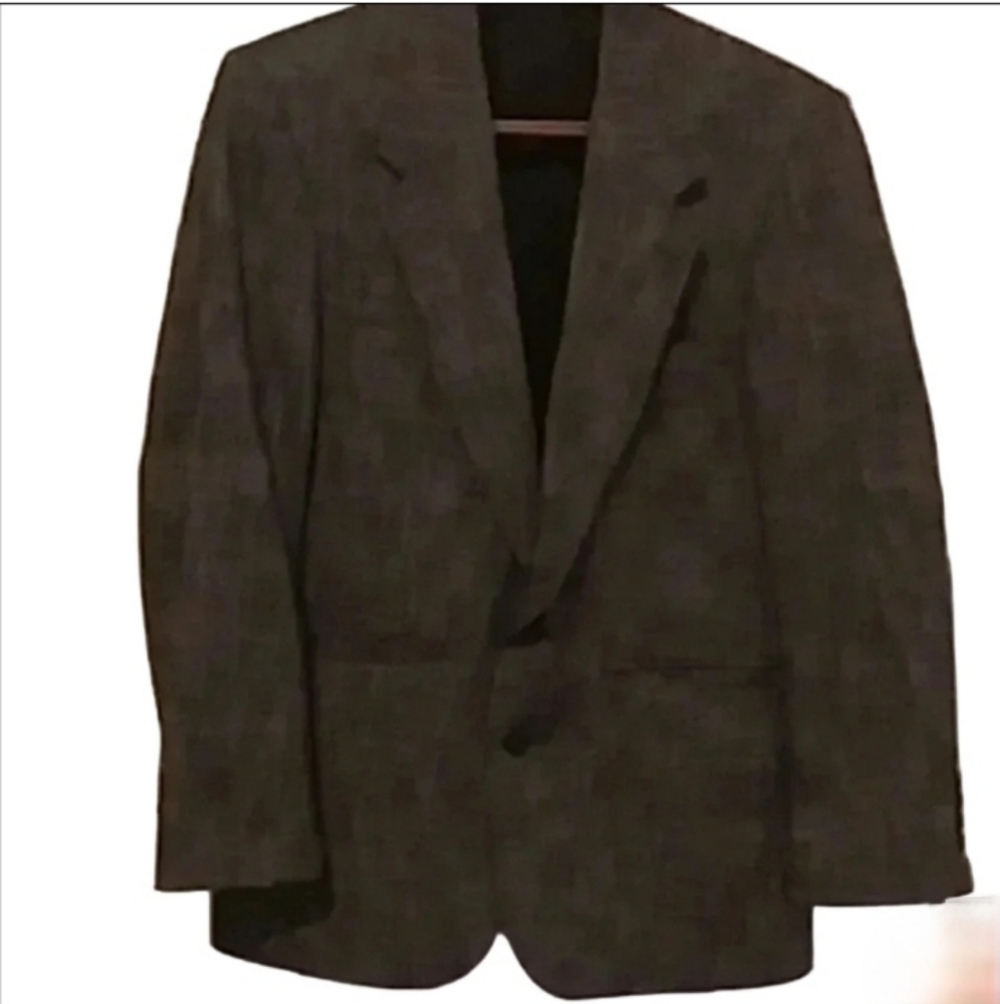 Stafford Brown Men's jacket two-button front  Size 38S Formal